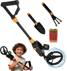 lot 2339 image: Metal Detector for Kids Waterproof Metal Detector 6.5 Search Coil with Intuitive LCD Display,High Accuracy Adjustable Metals Detectors Treasure Hunting with New Advanced DSP Chip