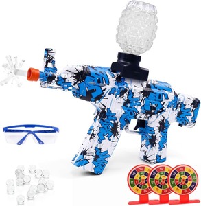 lot 2341 image: Electric Gel Ball Blaster 160 FPS High Speed with Goggles, Rechargeable Gel Ball Splatter Toy - Shooting Team Game Outdoor Activities Party Gift for 14 Age Up (Blue)