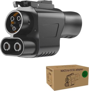 lot 2351 image: NACS to CCS1 Charging Adapter, 500A1000V Max 250KW Supercharger Adapter, Electric Vehicle Charging Adapter for Tesla V1V2V3V4 DC Fast Charging Stations, Fit for Ford & GM and Rivian
