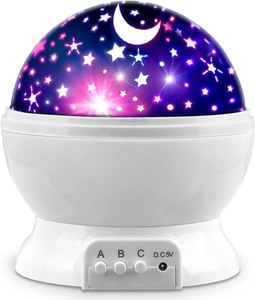 lot 2353 image: Star Projector Night Lights for Kids, Fun Gifts for 1-4-6-14 Year Old Girl and Boy, Projection Lamp for Kids Bedroom Ceiling, Stars and Moon for Child Asleep Peacefully (White)