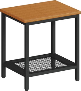 lot 2354 image: Side Table with Storage, 2-Tier  End Tables , Black  Accent Table,Small Side Table