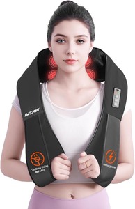 lot 2355 image: Neck Massager for Pain Relief Deep Tissue, Rechargeable Shiatsu Neck and Back Massager with Heat Kneading Shoulder Massage for Body Muscle Pain Relief,Gifts for Dad Mom Friends
