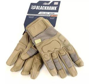 lot 66851 image: BLACKHAWK S.O.L.A.G Recon Tactical Gloves Made with Kevlar Leather, Coyote, Small