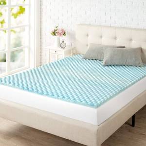 lot 66855 image: ZINUS Twin Size 1.5 Swirl Gel Cooling Memory Foam Mattress Topper