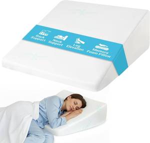lot 66873 image: Xtreme Comforts Wedge Pillow Headboard, 7 Inch Bed Wedge Pillow Cushion for Sleeping, Reading, and Lounging, Multi-Use Support for Upright Rest as a Sleep Apnea Pillow, Back Support & Leg Elevation