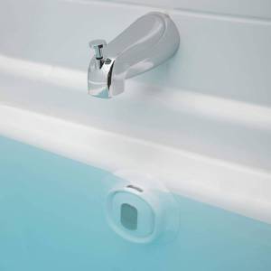 lot 66881 image: SlipX Solutions Adjustable Better Soak Overflow Drain Cover Fits All Drain Types for The Deepest Baths (Silicone, White)