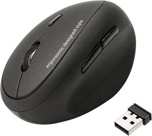 lot 66888 image: SANWA 2.4G Wireless Ergonomic Mouse, Optical Vertical Ergo Mice for Small Hands, Reduce Wrist Strain, 80012001600 DPI, 5 Buttons, Compatible with MacBook, Laptop, Windows, Mac OS, Black