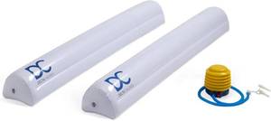 lot 66893 image: Inflatable Bed Rails for Toddlers & Kids with Foot Pump (2 Pack) - Leak-Proof Portable Guardrails Great for Travel or at Home, White