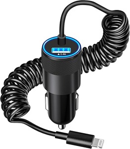 lot 9196 image: 4.8A Dual USB Fast Car Charger for iPhone
