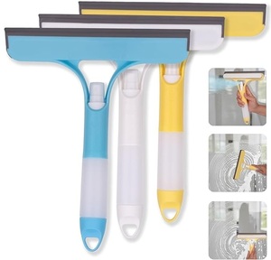 lot 9199 image: 3-Piece 3-in-1 Multipurpose Shower & Window Squeegee Kit Spray