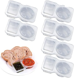 lot 9209 image: 8-Piece Double Compartment Condiment Containers