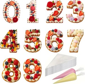 lot 9217 image: 12-Inch Number Cake & Cookie Stencils