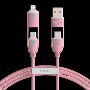 lot 9221 image: 4-in-1 USB-A to USB-C LED Charging Cable (5FT)