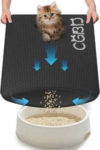 lot 9227 image: Double-Layer Honeycomb Cat Litter Mat