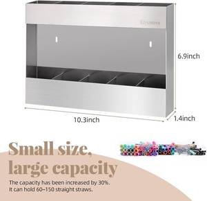 lot 9238 image: 304 Stainless Steel Large Capacity Straw Holder