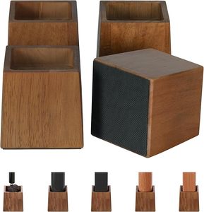 lot 9239 image: Heavy Duty Wooden Bed Risers (4-Pack)
