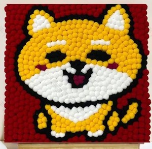 lot 9259 image: Draw Me Happy Fox Pompom Art Kit (20 x 20 cm)