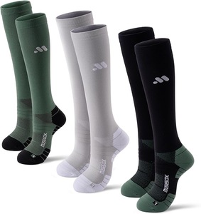 lot 3708 image: Compression Socks for Women and Men,Knee High 15-20mmHg Graduated Circulation Support(3 Pairs)for Nurses,Pregnant,Travel