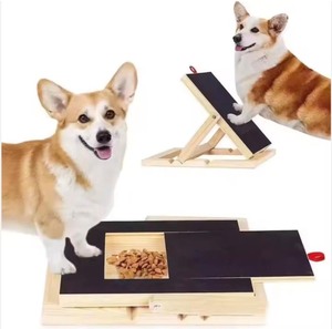 lot 3714 image: Dog Nail Scratch Board - with Treat Draw- Dog Scratch Pad for Nails  Durable Wooden Nail Filing Board with Treat Drawer (All Breeds, Adjustable)