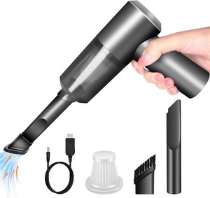 lot 3743 image: Cordless Handheld Vacuum Cleaner, High Power Rechargeable Mini Portable Vacuum for Home, Office and Car Cleaning (Black)