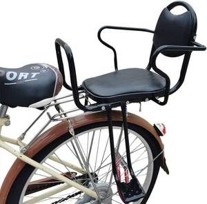 Kid's Rear Mount Bike Seat with Armrests, Footrests and Safety Belt, for Most Adult Bikes, Ages 2 - 8 with a Load-Bearing Capacity of 110 Pounds