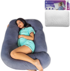 lot 2960 image: Full Body Pregnancy Pillow for All Around Body Support,  Provides Support for Your Back, Hips, Knees, Neck and Head Helping Ease Discomfort