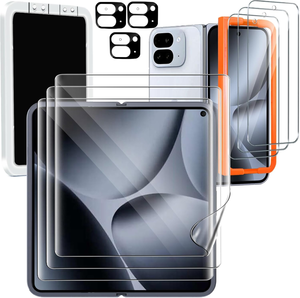 lot 2962 image: 9-in-1 Screen Protector for Google Pixel 10 Pro Fold, 3 Inside Flexible Films  3 Front Tempered Glass Protectors  3 Camera Lens Protectors, Accessories with Installation Frame (No Bubbles)