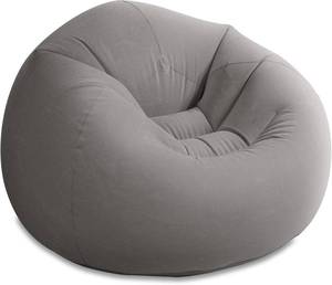 Intex Beanless Bag Inflatable Lounge Chair: Corduroy Textured Flocking – Durable Vinyl – Folds Compactly – 220lb Weight Capacity – 41" x 42" x 27"
