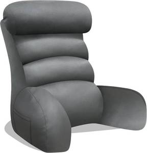 lot 2942 image: Reading Pillow with Arms, Back Pillow for Bed Sitting Up, Bed Pillows, for ReadingWorkingWatching TVPlaying GamesRelaxing (Gray)