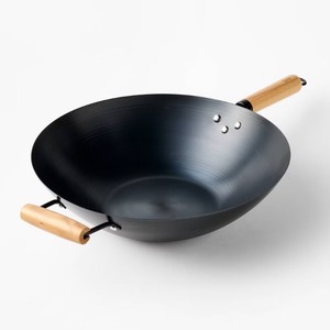 lot 2408 image: 13.5 Carbon Steel Wok Dark Gray - Figmint