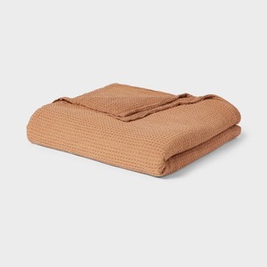 lot 2428 image: King TENCEL� Lyocell Waffle Bed Blanket Brown - Threshold OEKO-TEX Certified, Midweight Fabric, Machine Washable