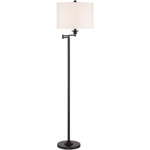 lot 2437 image: 360 Lighting Romero Farmhouse Rustic Traditional 61 12 Tall Standing Floor Lamp Pole Swing Arm Brown Metal Bronze Finish Living Room Bedroom House