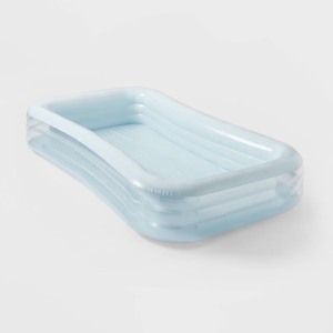 lot 2439 image: 10 x 6 Deluxe Rectangular Family Pool Blue - Sun Squad Inflatable PVC Kit