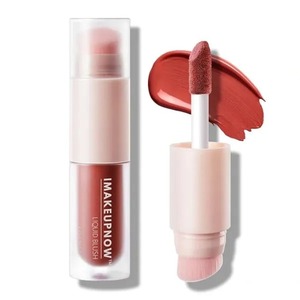 lot 10943 image: IMAKEUPNOW Pigmented Blush Stick with Built-In Brush  Creamy Blendable Face Blush  Lightweight Long-Lasting Matte Finish Makeup - 03