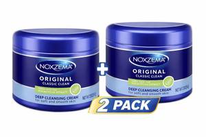 lot 10945 image: Noxzema Face Wash, Travel-Friendly Jar 2-Pack  Original Deep Cleansing Cream, Face Cleanser, 2 Oz Ea