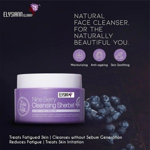 lot 10954 image: Nine Berry Cleansing Sherbet  Vegan Makeup Remover Balm with Berry Complex  Hydrating Deep Cleansing Face Wash