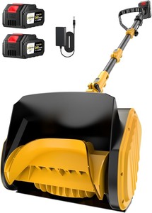 Cordless Snow Shovel, 13" Electric Snow Blower 24V with Dual Batteries & Charger, 25FT Throw, Lightweight 9.3lb,for Patio/Driveway/Steps/Stairs/Sidewalk