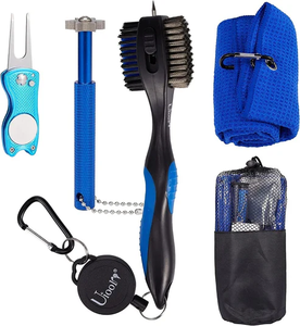 lot 11012 image: All-in-One Golf Accessories Kit  Club Brush, Divot Tool, Ball Marker, Magnetic Towel & Retractable Reel  Essential Golf Set