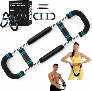 lot 11026 image: Adjustable Power Twister Arm Trainer  40-100 lbs Resistance U-Shaped Chest & Arm Strength Trainer with Safety Spring Cover
