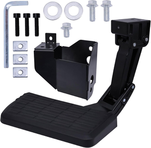 lot 11034 image: Retractable Truck Bed Step for Dodge Ram 150025003500  Folding Rear Bumper Tailgate Step  Aluminum Non-Slip Bedstep (75306-01A)