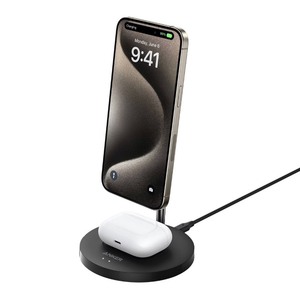 lot 2458 image: Anker Qi2.2 15W Wireless Stand with Battery Charger
