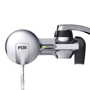 lot 2466 image: PUR PLUS Faucet Mount Water Filtration System Chrome Best Sink Filter, Lead & Mercury Removal, Easy Install