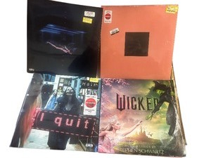 lot 2490 image: lot of 4 Vinyl Records- Wicked Sound track, Haim, Bon Iver, Teyana Taylor