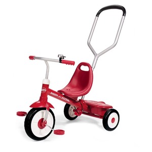 lot 2494 image: Radio Flyer Steer and Stroll Trike - Red Adjustable Seat, Steel Frame, EVA Tires