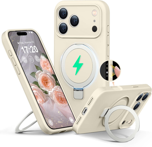 lot 2978 image: Case for iPhone 17 Pro Max, Liquid Silicone with Magnetic Ring Stand, Upgraded Camera Lens Protection, Military-Grade DropShock Protection,