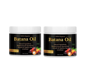 lot 2993 image: 2 Pack Moisturizing Organic Batana Oil Hair & Scalp Treatment for Healthier, Smooth Hair (3.4 FL OZ Each)