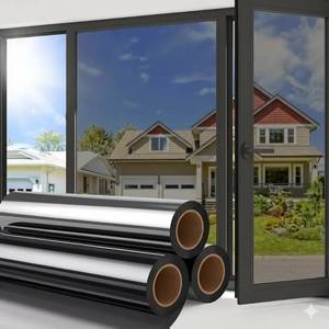 Daytime Privacy Window Film (Black-Silver)- 3 Rolls