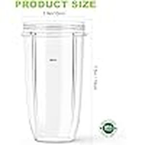 lot 22613 image: Easeurlife 32oz Replacement Cups for Nutribullet (2-Pack)