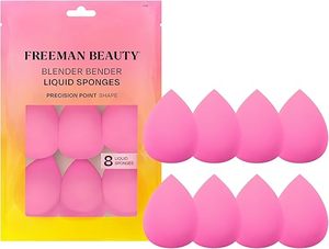 lot 22622 image: Freeman Blender Bender 8-Piece Makeup Sponge Set (Pink)