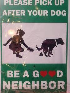 lot 22628 image: Be A Good Neighbor Dog Waste Sign